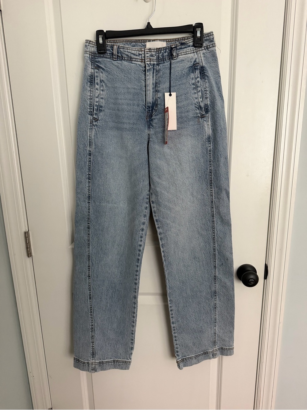 Habitual Light Wash High Rise Barrel Leg Jeans in Sky